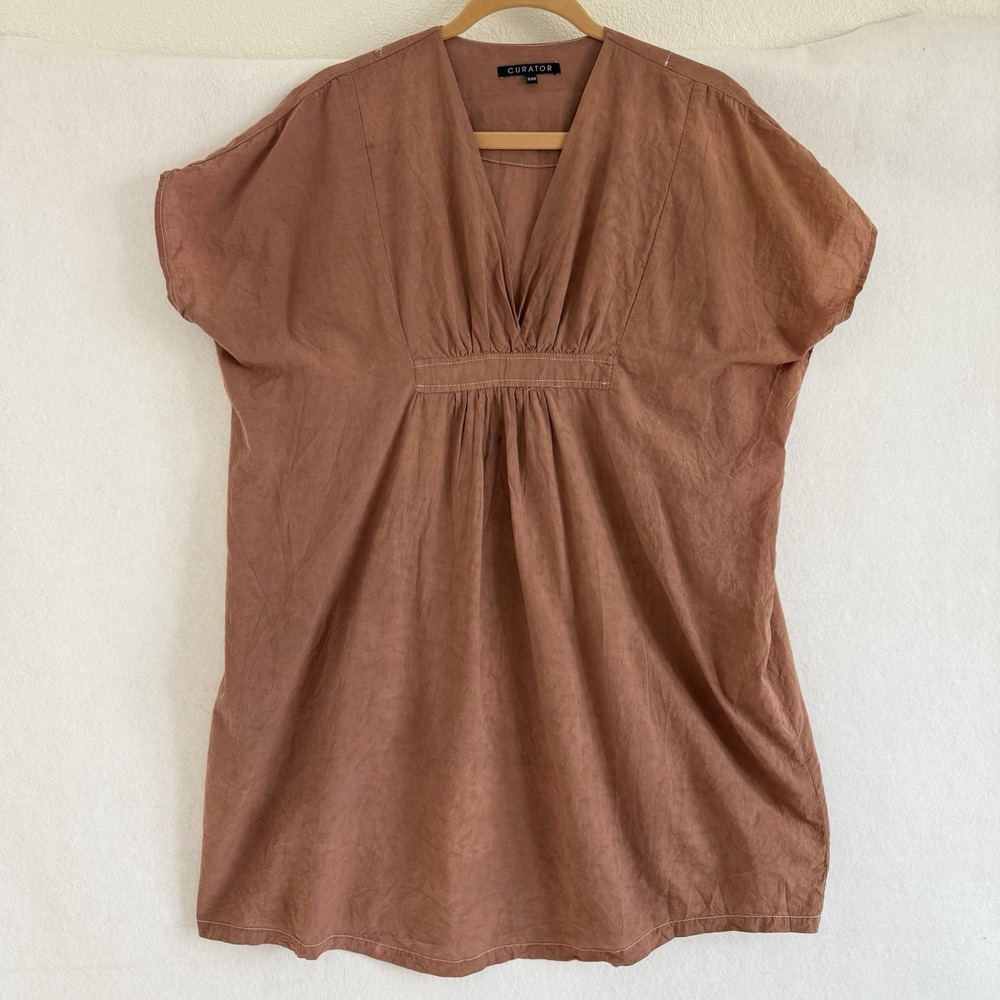 Curator SF Cotton Kaftan Coverup Small Medium Oversized Sustainable Made USA
